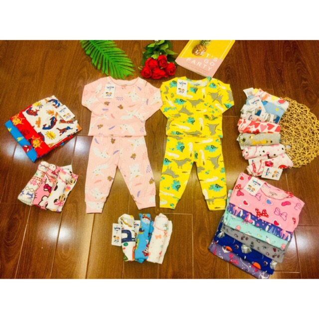 Bộ bozip dài tay cho bé trai/ bé gái size 2-7