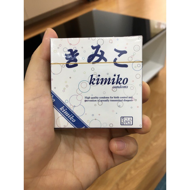Bao cao su Gai li ti Siêu mỏng hộp 3 chiếc Kimiko Nhật Bản