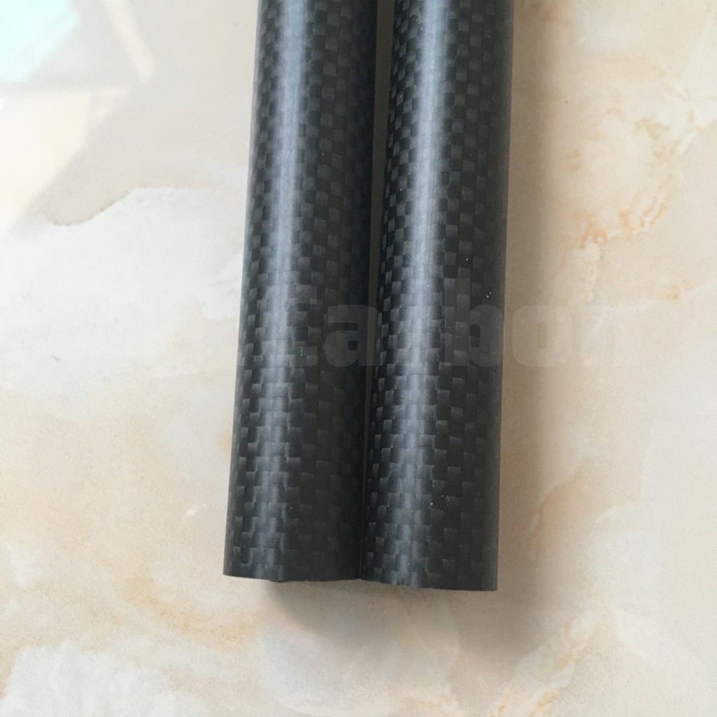 Ống Carbon 3K rỗng dài 1 mét đường kính ngoài 25mm, đường kính trong 23mm