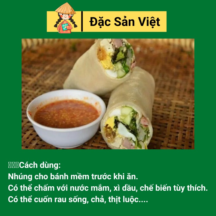 Bánh Tráng Gạo Vuông Bình Định - Bánh Tráng Máy Mỏng Dễ Cuốn - Đặc Sản Việt