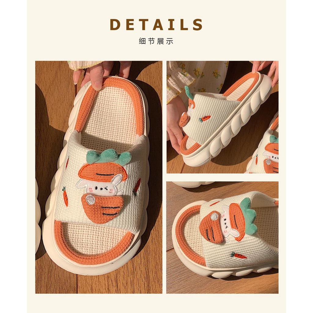 Dép Bông hình 🥕 Cà Rốt 🥕 , Mẫu dép lê nữ Cao Cấp mới nhất 2023