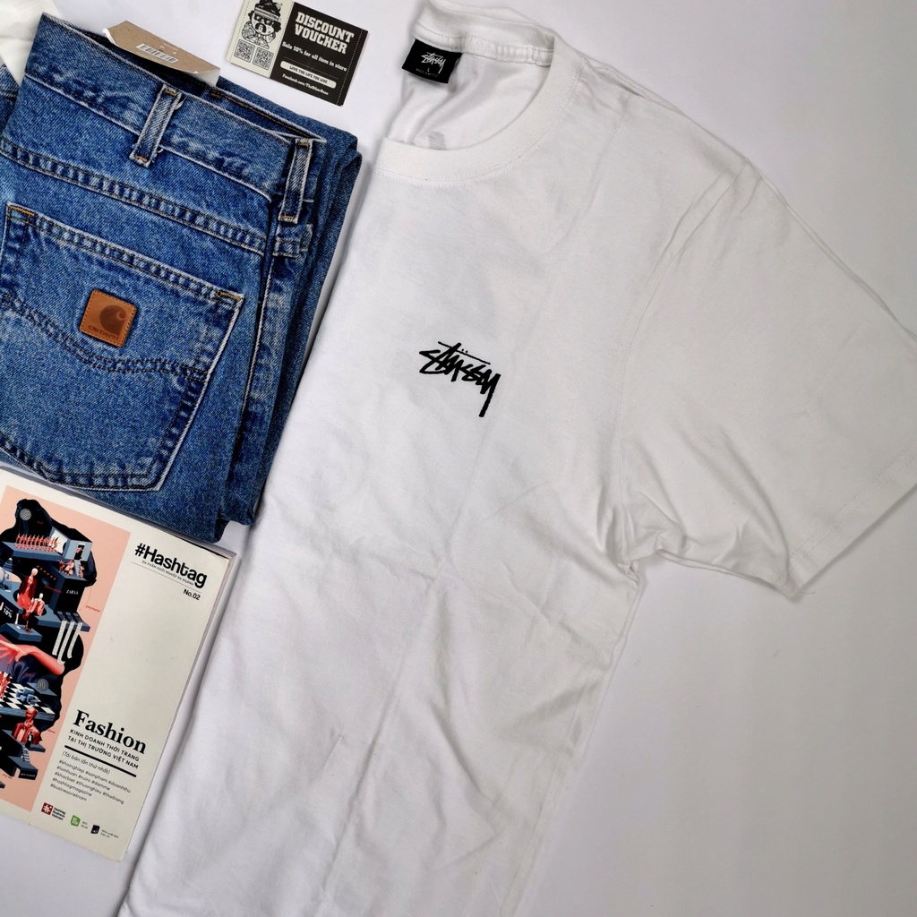 Áo thun STUSSY - Nam Nữ ¦ Streetwear-Unisex-Oversize -Bigsize ¦ 100%cotton thoáng mát khôn dão