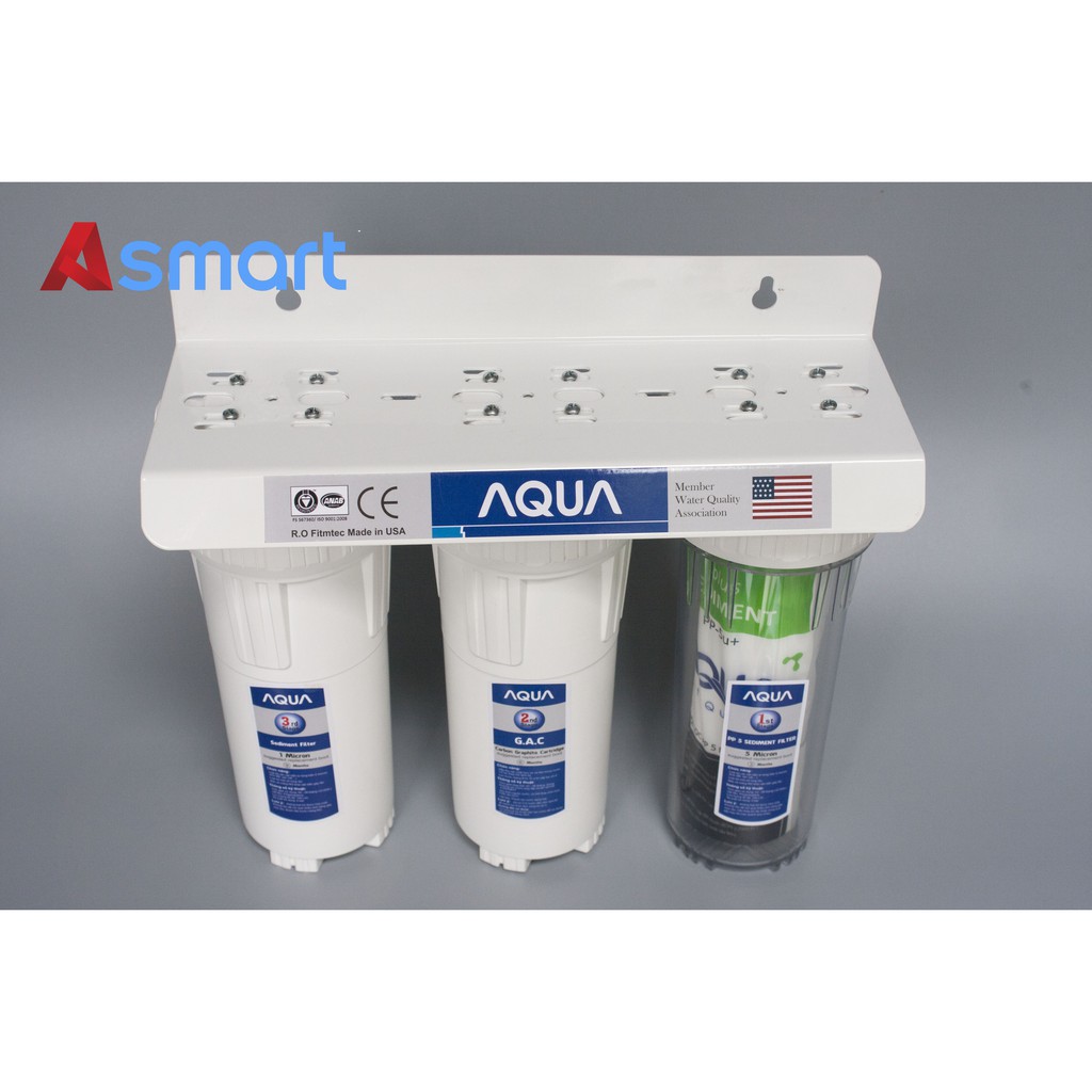 Bộ 3 cốc lọc thô Aqua 10 inch chính hãng