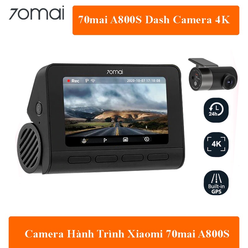 NEW HOT CAMERA Hành trình 70mai A800S Phiên Bản Mới 4k Wifi GPS - Bảo Hành Chính Hãng - 1 đổi 1