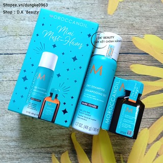 🥳Kit Noen Moroccanoil Tinh Dầu Dưỡng Tóc, Dầu Gội Khô (15ml, 65ml)