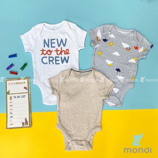 Set 3 Bodychip Oldnavy ngắn tay 0-3 tháng cho bé 3-5kg - hàng xuất Cambodia