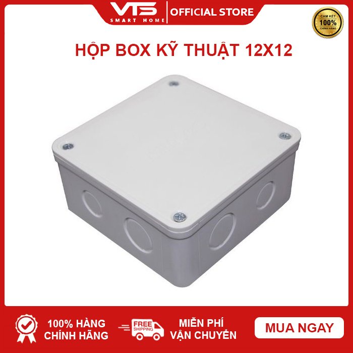 Hộp 12x12, Hộp Kỹ Thuật Điện Bảo Vệ Nguồn Camera - Chất liệu ABS Cao cấp - VTS SmartHome