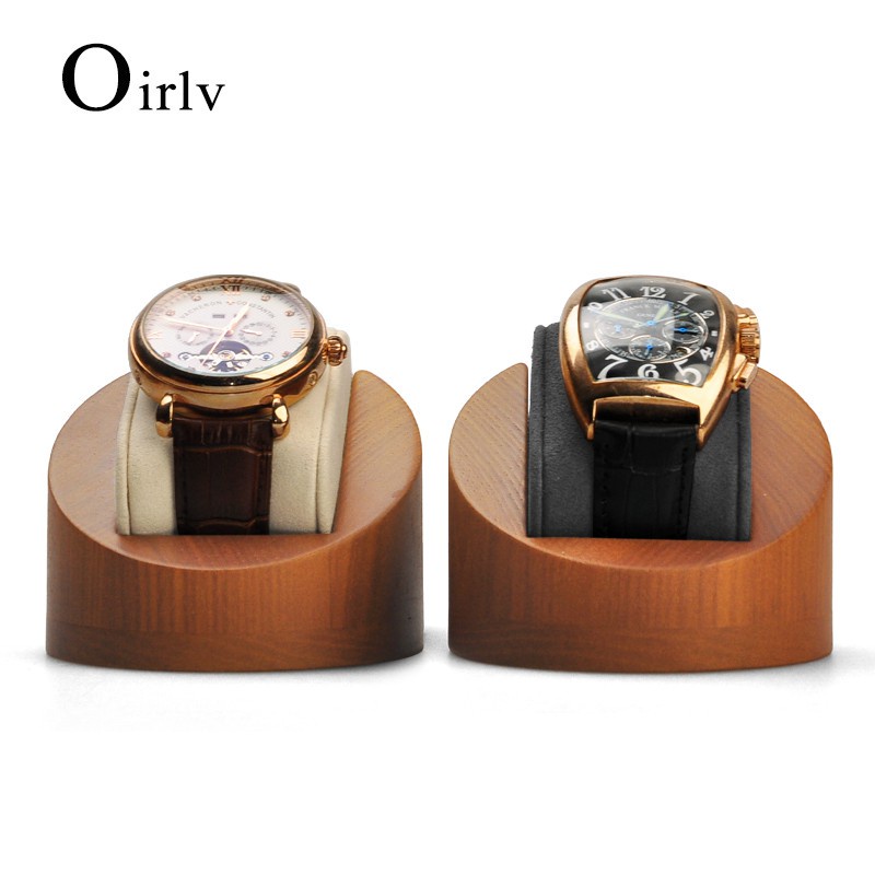 Oirlv Đế trưng bày đồng hồ bằng gỗ có gối Hộp đựng đồng hồ đeo tay Hộp đựng đồ trang sức Đế đựng đồ trang sức Tổ chức đồ trang sức SM141