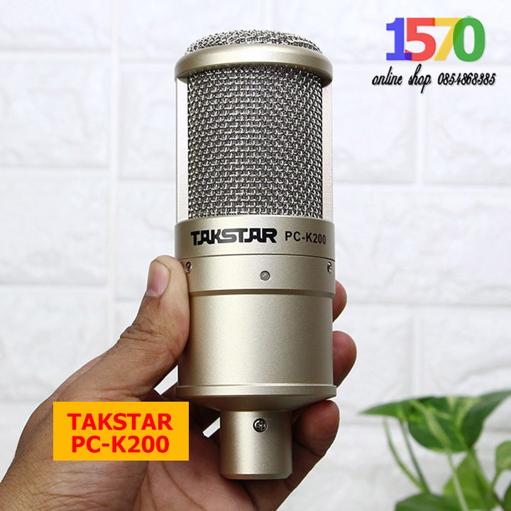 Combo thiết bị hát karaoke livestream Micro Takstar PC-K200 kết hợp Sound card XOX K10 2020 | Hát live cực hay