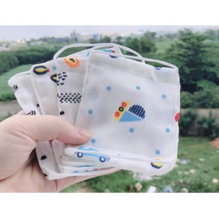 Khẩu trang vải xô cho bé, Khẩu trang xô xuất nhật cho bé trai bé gái