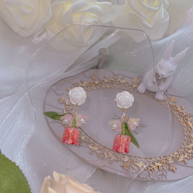 Khuyên Tai Hợp Kim Hình Hoa Đính Ngọc Trai Thanh Lịch Thời Trang Xuân Hè 2022 dreamdiary