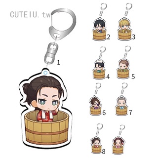 Móc Khóa Acrylic Trong Suốt Hình Attack on Titan Dễ Thương