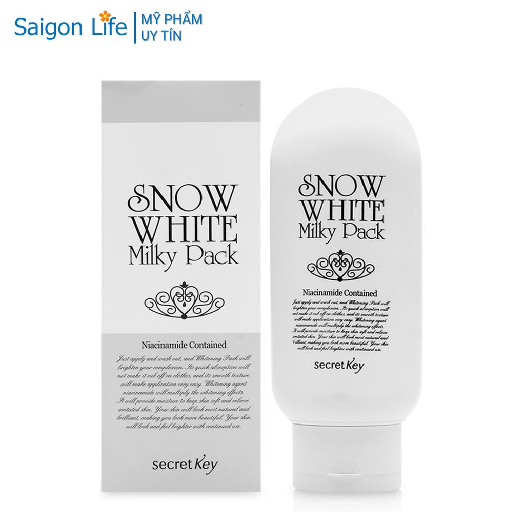 Kem Tắm Trắng Snow White - Secret Key Snow White Milky Pack 200g