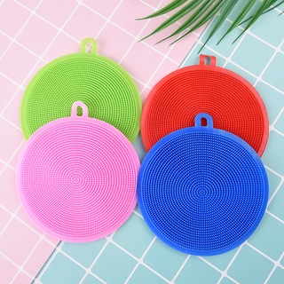 Miếng Rửa Chén Hình Tròn Bằng Silicon