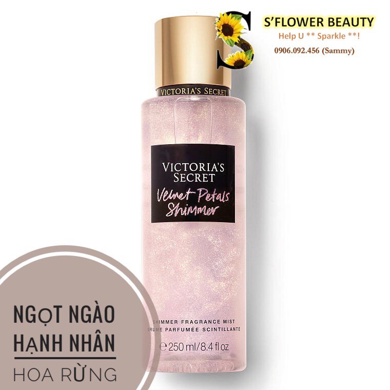 ✨BST ÁNH NHŨ | Xịt Thơm Nước Hoa Toàn Thân Victoria’s Secret Shimmer Fragrance Mist (250ml) | Thế Giới Skin Care