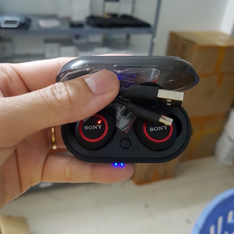 ( Nghe Không Hay Hoàn Tiền 100% )Tai nghe Bluetooth Đen Sony sport TWS-D76 Rất ấm Bass-treble rõ ràng, âm thanh sắc nét