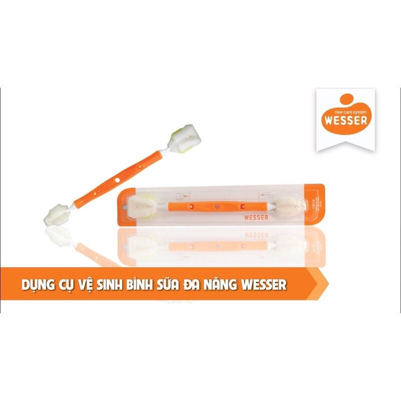 CỌ RỬA BÌNH SỮA ĐA NĂNG WESSER LOẠI 2 ĐẦU MUSS