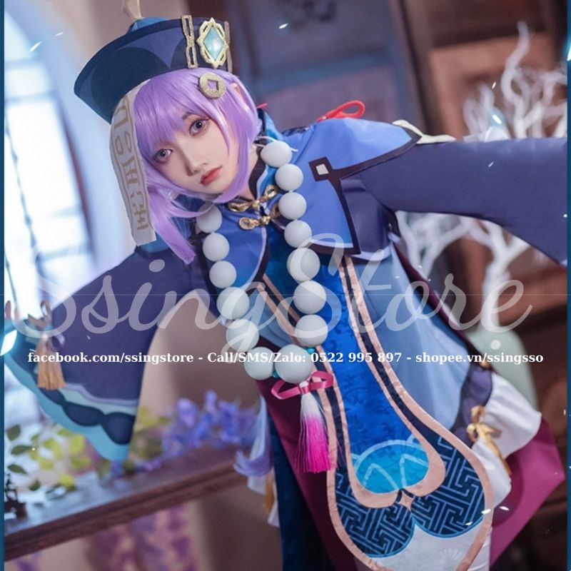 SSINGSTORE Set COSPLAY hóa trang thành nhân vật QiQi  trong game Genshin Impact