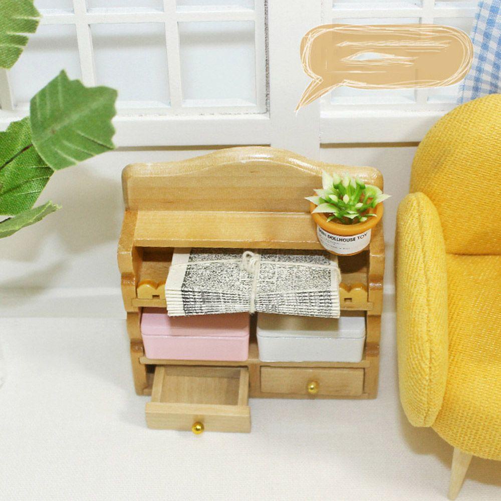 Mô Hình Kệ Gỗ Mini Dùng Để Trang Trí Nhà Búp Bê DIY