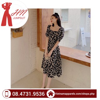 Váy xòe hoa cúc cực chất