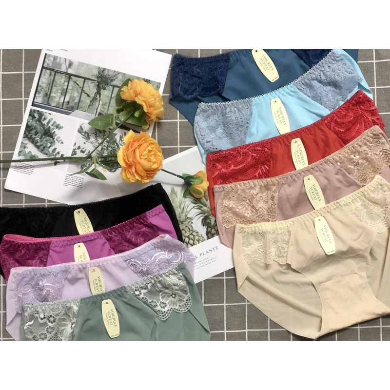 Combo 10 quần lót nữ su đúc, thun mát, co dãn 4 chiều, chất mát, mịn, ôm mông nhẹ êm từ 40 - 75kg bigsize VNXK hàng đẹp