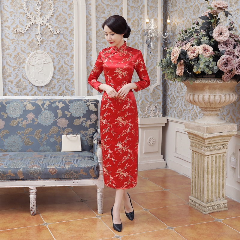 Đầm Sườn Xám Tay Lỡ 3/4 Thời Trang Nữ Mới