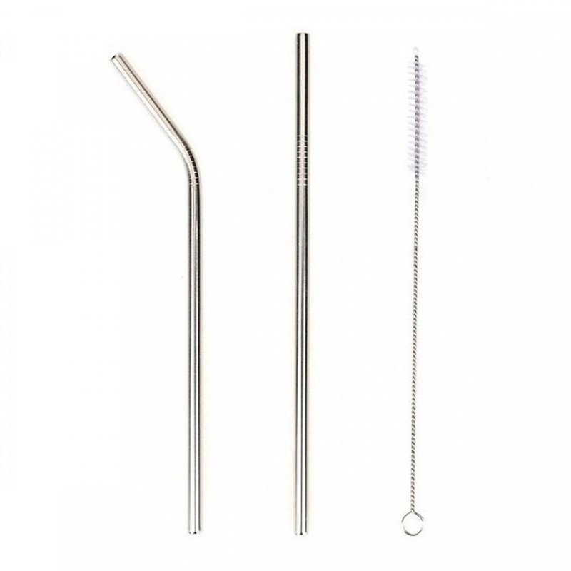 [HCM-GIÁ TỐT]  Bộ ống hút 3 món inox cho bé.