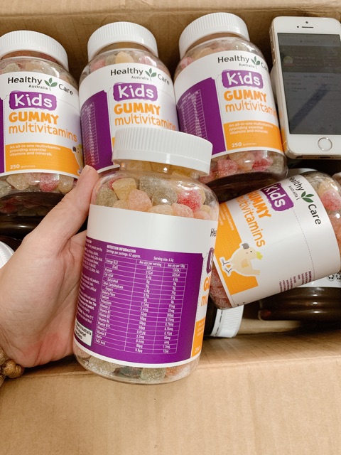 Kẹo Gum cho bé biếng ăn, Kids Gummy Multivitamin Healthy Care Úc