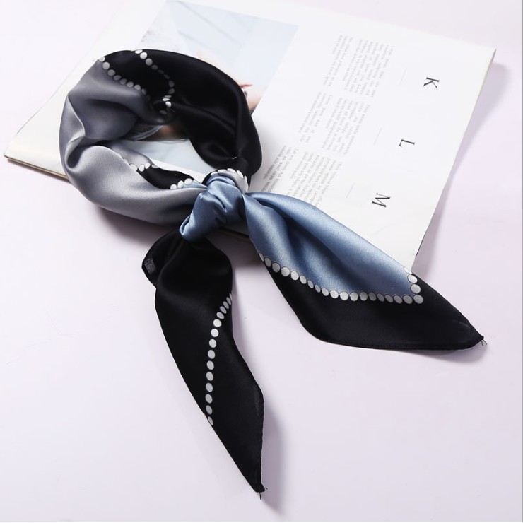 Khăn turban nữ, khăn thắt nơ lụa silk nhiều màu