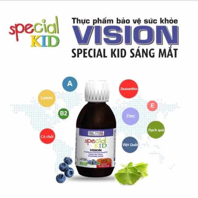 Siro bổ mắt, hỗ trợ tăng cường thị lực, giảm nhức mỏi mắt Special Kid Vision 125ml