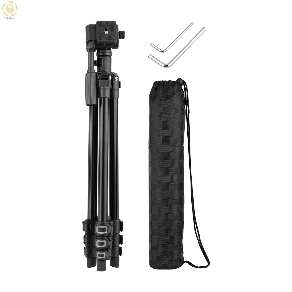 Shipped within 12 hours】 Andoer Q160HA Professional Video Tripod Horizontal Mount Heavy Duty Camera Tripod with 3-Way Pan & Tilt Head for DSLR Cameras Camcorders Mini Projector Compatible with Canon Nikon Sony Tripod [TO]