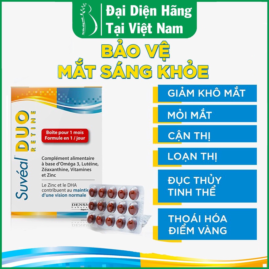 Viên uống Vitamin Bổ Mắt Cao Cấp Từ Pháp Suvéal Duo