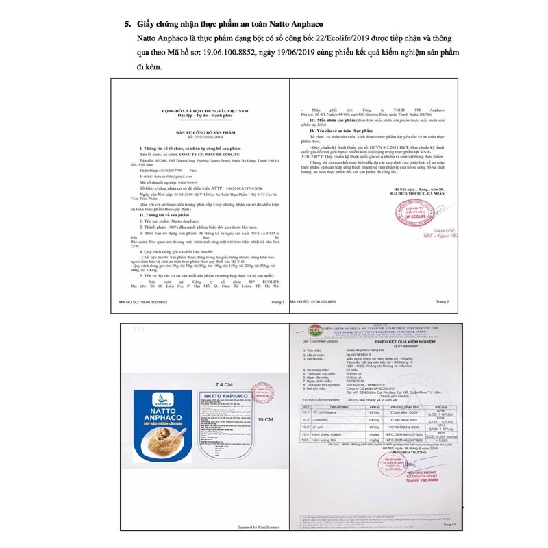 NATTO ĐẬU NÀNH LÊN MEN HỮU CƠ ANPHACO Combo 2 hộp