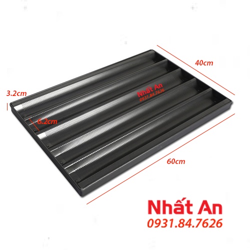 Khay nướng bánh mì baguette 5 rãnh chống dính