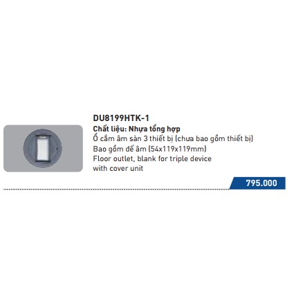 Ổ cắm âm sàn có nắp đậy Panasonic DU8199HTK-1