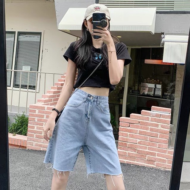 Quần Short Jean Nữ chất bò tua gấu NL112