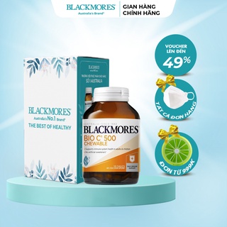 Viên bổ sung vitamin C dạng nhai Bio C 500mg Blackmores Úc 125 viên, tăng cường sức đề kháng, làm sáng, đẹp da
