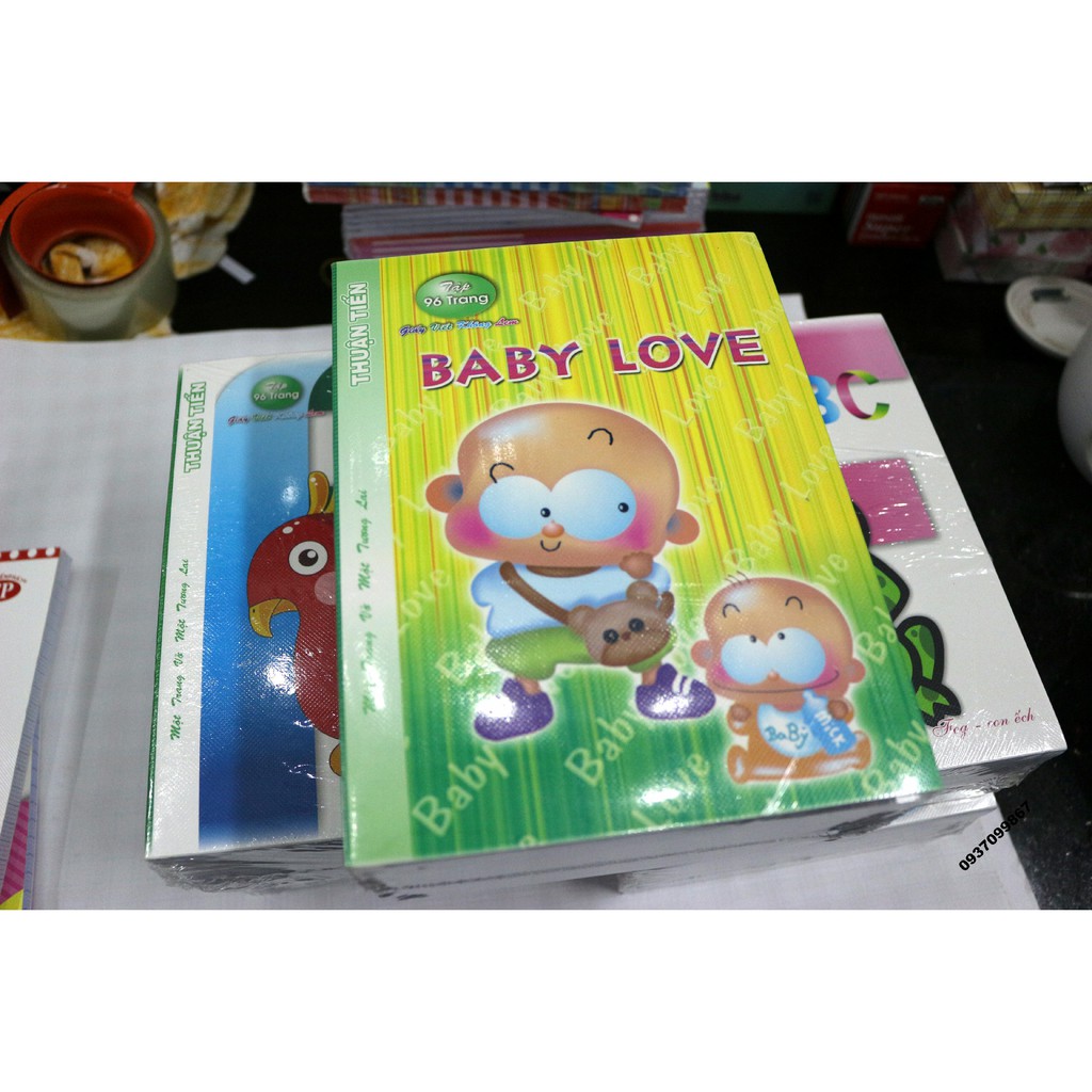 Lẻ 01 Cuốn Tập vở Baby Love 96 Trang Thuận Tiến Dày 100gsm