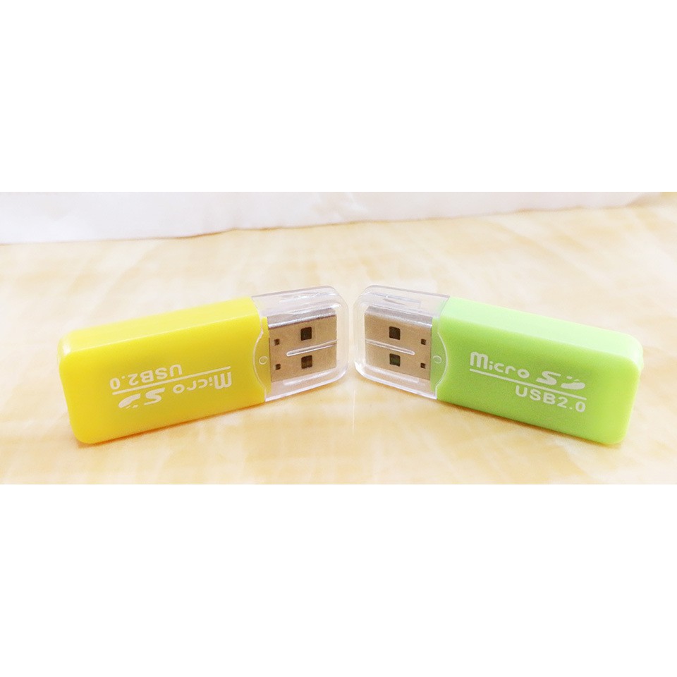 ĐẦU ĐỌC THẺ NHỚ VỎ NHỰA MINI MICRO SD ULTRA USB 2.0 NHIỀU MÀU TỐC ĐỘ ĐỌC ỔN ĐỊNH, TƯƠNG THÍCH NHIỀU HỆ ĐIỀU HÀNH | BigBuy360 - bigbuy360.vn