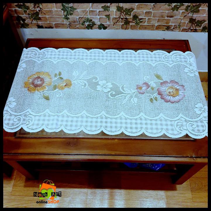 Khăn Trải Bàn Hình Vuông 1050 Size 50x100 cm Dkr-212 Màu Trắng