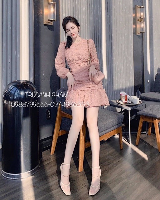 VÁY NHÚM HOA NỔI 3D ĐUÔI CÁ | BigBuy360 - bigbuy360.vn