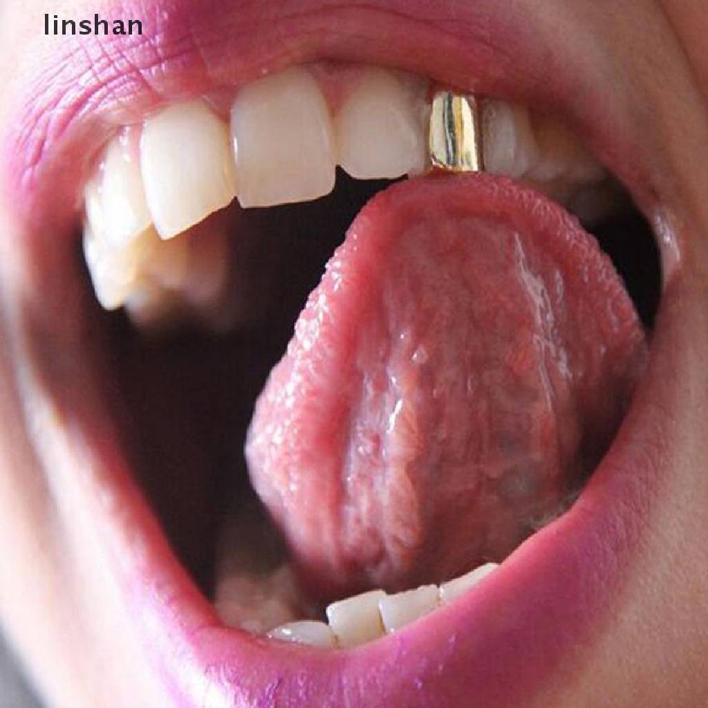 Mũ Lưỡi Trai Đính Răng Nhỏ Mạ Vàng 14k Phong Cách Hip Hop Mới