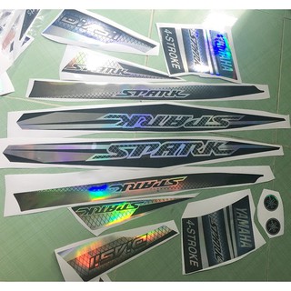 Tem sirius fi spark xám đen crom