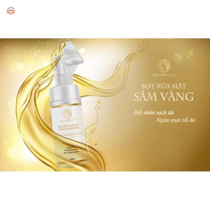 Sữa Rửa Mặt Sâm Vàng Cao Cấp Tinh Chất Nhân Sâm Tự Nhiên Kèm Đầu Cọ Massager. Chính Hãng Orabella | BigBuy360 - bigbuy360.vn