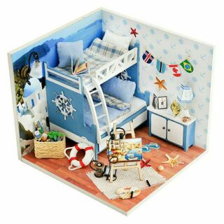 Mô hình nhà gỗ búp bê dollhouse DIY – TW18 Aegean Sea