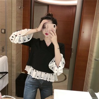 Tk393n-áo kiểu tay lỡ phối bi s-6xl