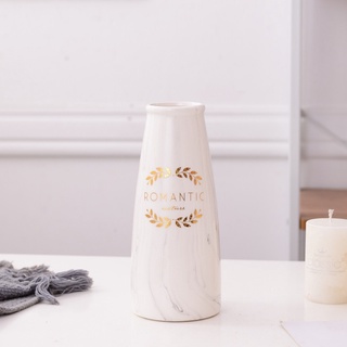 Bình hoa bằng gốm sứ vận cẩm thạch - BC385 - Jassi Decor