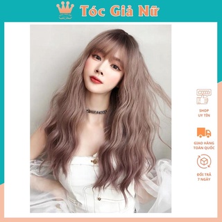 Tóc giả nữ cả đầu 🤭FREESHIP🤭 Tóc giả nguyên đầu xù lửng hồng vàng mẫu mới. 8269