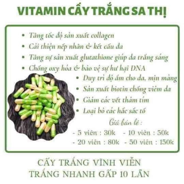 [Giá_Sỉ] Gói 50 Viên VTM Cấy Trắng Sa Thị Hàng Chính Hãng