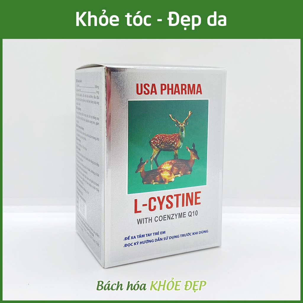 Viên uống L-Cystine with Coenzym Q10 giúp đẹp da, khỏe tóc - Hộp 60 viên | BigBuy360 - bigbuy360.vn